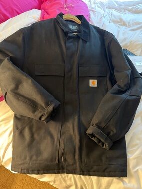 Carhartt Black Duck Canvas Work Jacket with Chest Patch